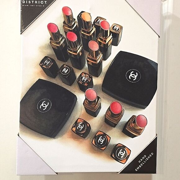 Design District Coco Chanel Rouge Flash Lipstick Canvas Wall Decor - Picture 2 of 4